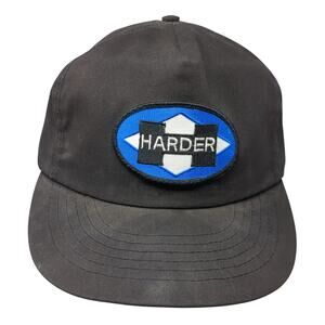 Harder Snapback 5 Panel Cap Black OS Embroidered Ownco Marketing Vintage